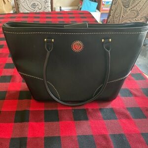 Anna Klein Black Tote Shoulder Bag